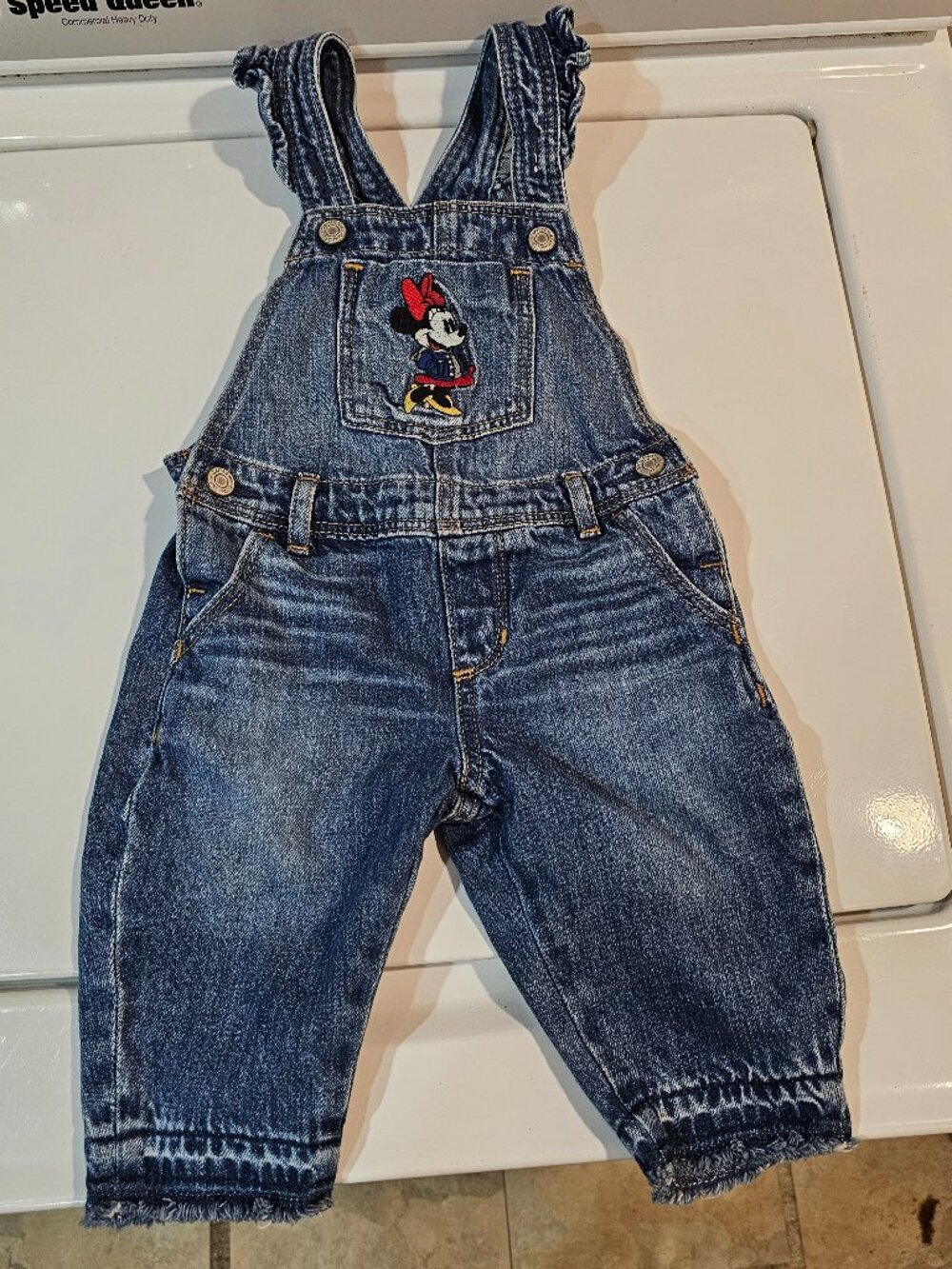 Baby Gap Disney Minni Mouse Denim Overalls size 12-18 months